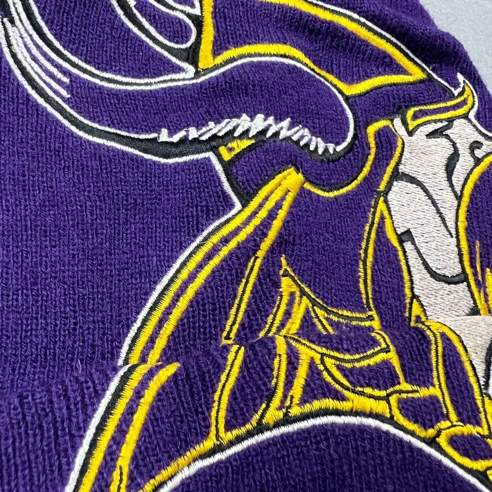 VTG NFL Minnesota Vikings Beanie Mens Embroidered Knit Hat Winter Game Day OSFM